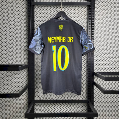 Brazil Special Edition "Jesus" Black & Grey Football Shirt 2024