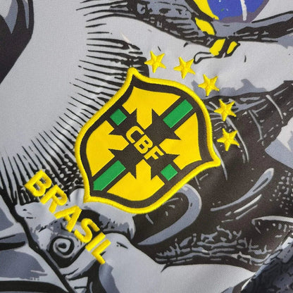 Brazil Special Edition "Jesus" Black & Grey Football Shirt 2024